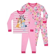 Bluey Girls Pajamas 2 Pack Pink Sizes 2T - 8